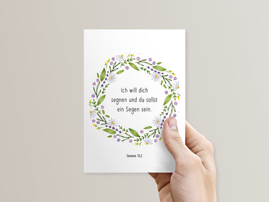 Postkarte Segen sein Genesis 12,2