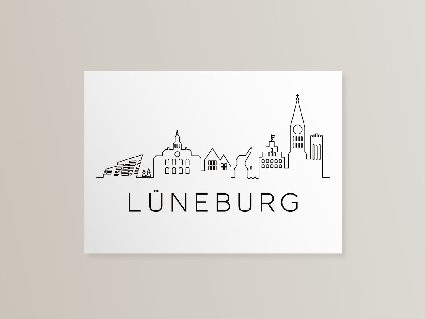 Postkarte Lüneburg Skyline