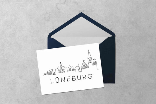 Postkarte Lüneburg Skyline