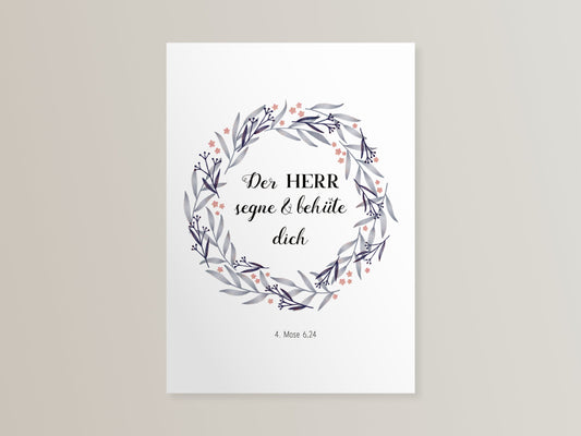 Postkarte Segen 4. Mose 6,24